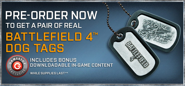 Preorder Battlefield 4 Today For Exclusive Dog Tags