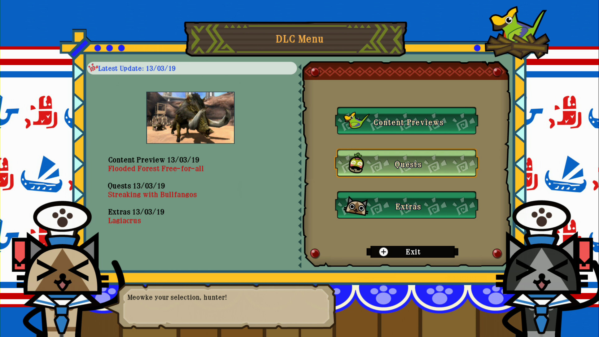 Monster Hunter 3 Ultimate Day 1 DLC Now Live, Future Content Detailed