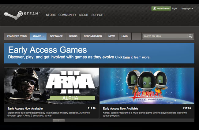 Valve Unveils Early Access On Steam