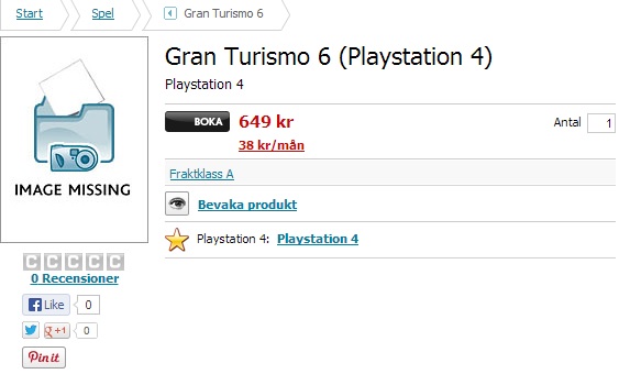 Retailer Lists Gran Turismo 6 For PS4