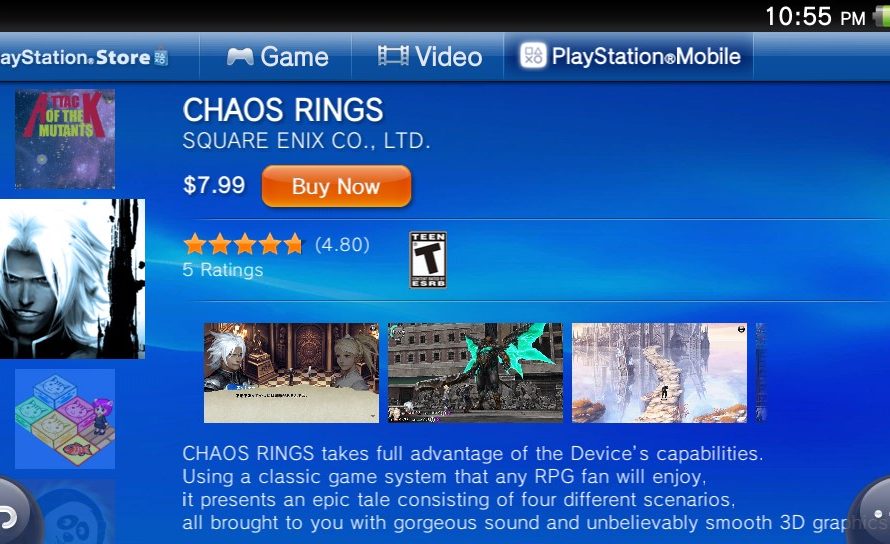 Chaos Rings now available on PS Vita