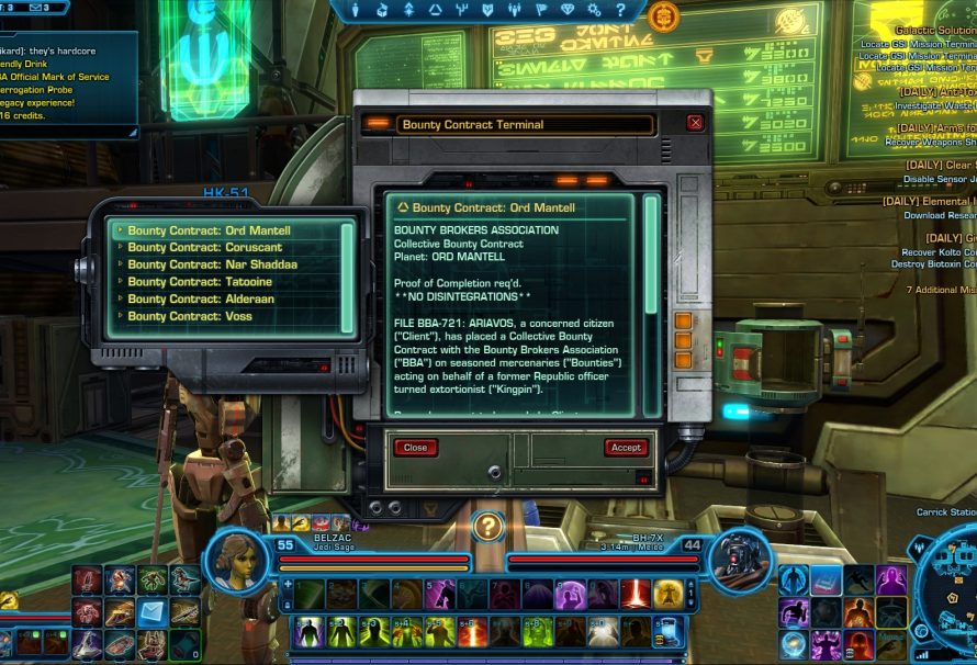 SWTOR Bounty Contract Event starts today
