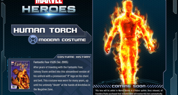 Marvel Heroes Game Update 1.11 Adds Human Torch and New Zone