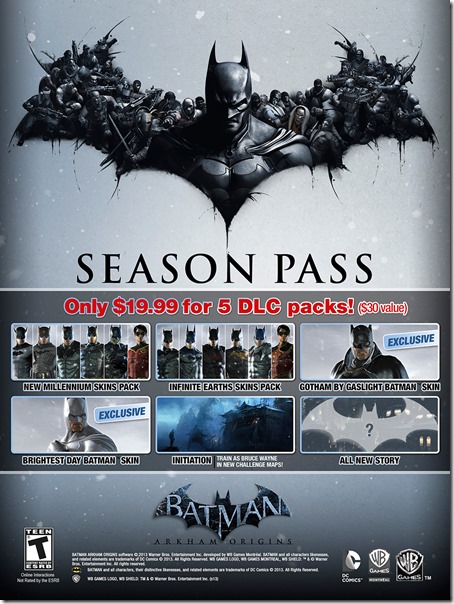 Batman: Arkham Origins Season Pass announced