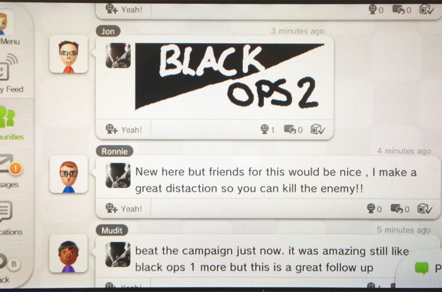 Wii U Miiverse receives a few updates