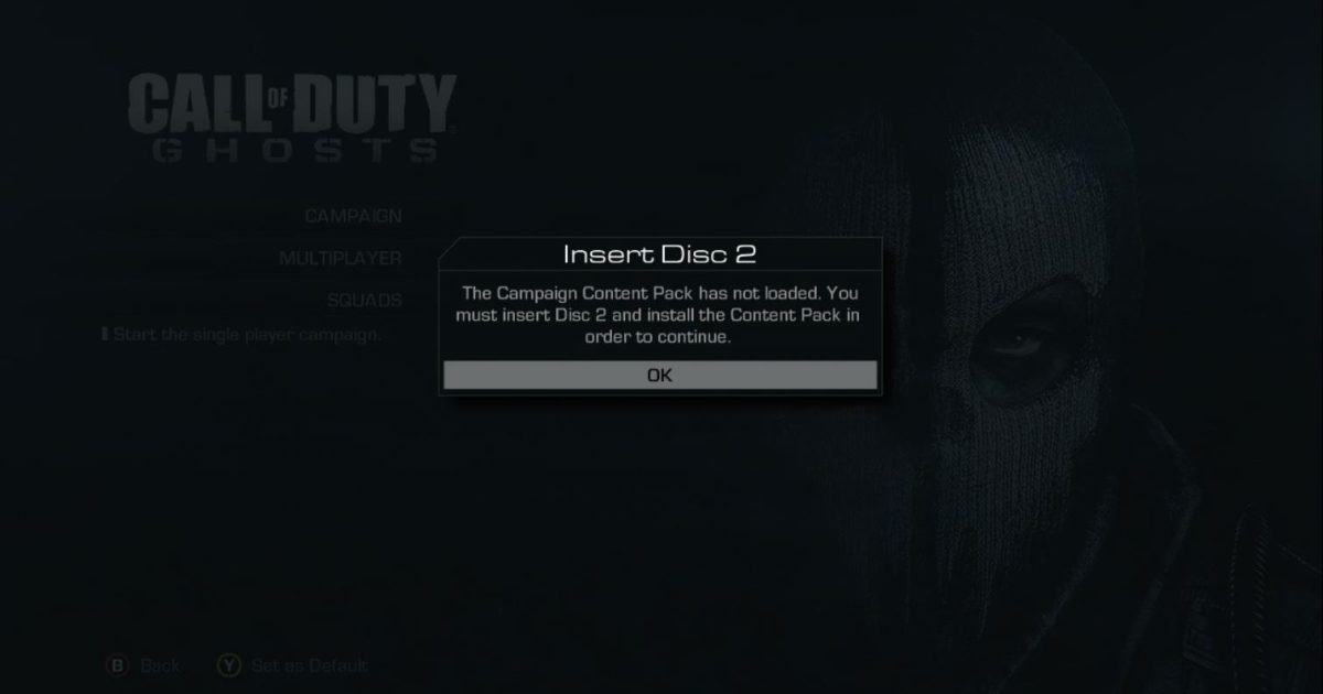 Call of Duty: Ghosts requires mandatory installation on Xbox 360