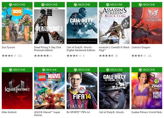 Xbox One online web store is live