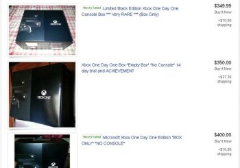 Xbox One Cardboard Boxes Selling For A High Price