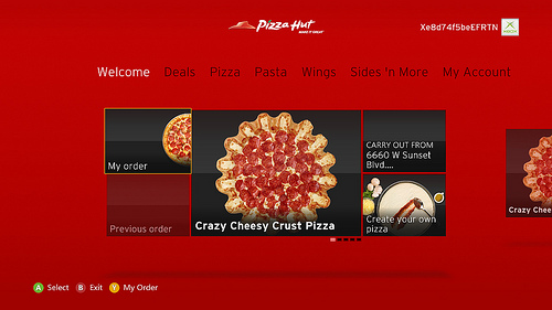 Xbox 360 Pizza Hut App Sold Over $1 Million In Pizza In Four Months