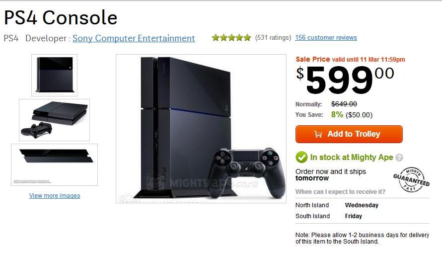 NZ Retailer Temporarily Drops PS4 Price By $50