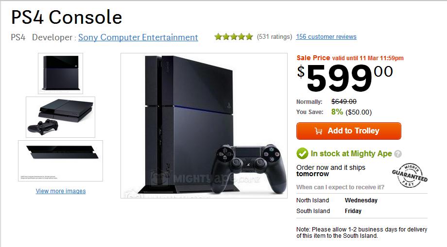 NZ Retailer Temporarily PS4 By