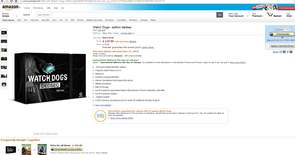Rumor: Watch Dogs Release Date Outed By Amazon