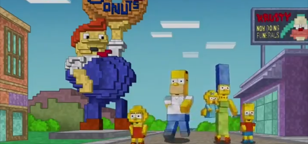 The Simpsons Make Minecraft Couch Gag