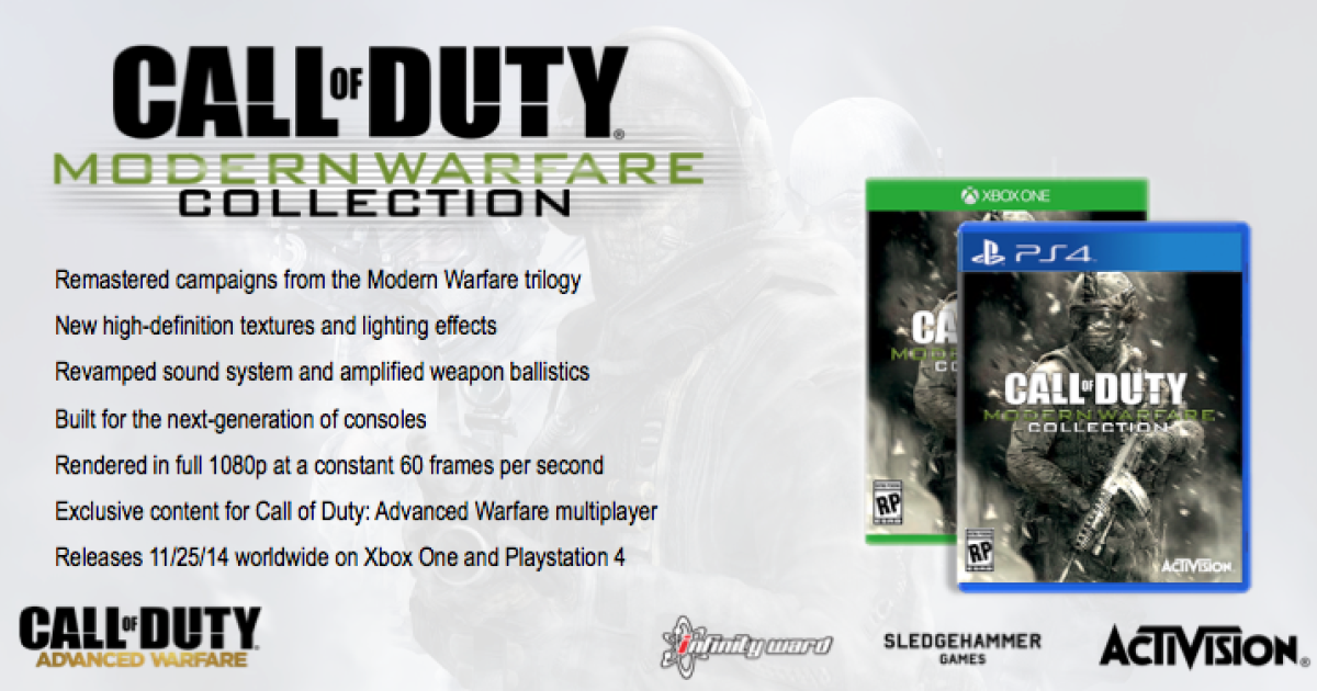Rumor: Call of Duty: Modern Warfare Collection Coming To PS4 and Xbox One
