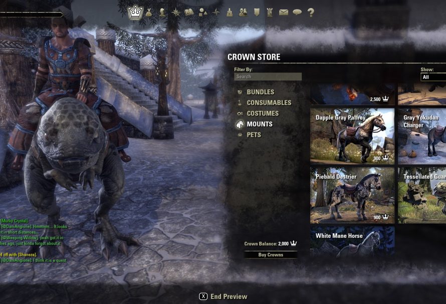 The Elder Scrolls Online officially opens the “Crown Store”