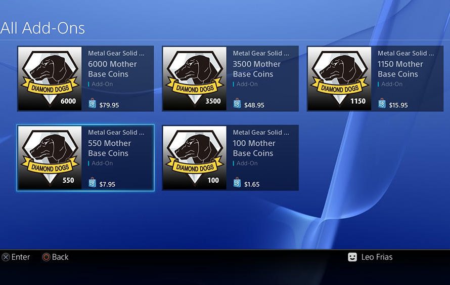 Metal Gear Solid 5: The Phantom Pain Microtransaction Pricing Unveiled