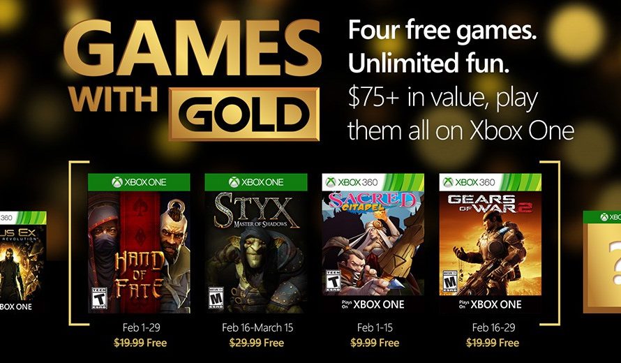 Xbox Live Games with Gold for February 2016 revealed