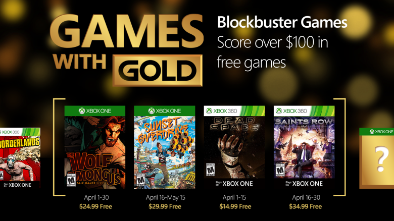 Xbox Live Games with Gold for April 2016 revealed