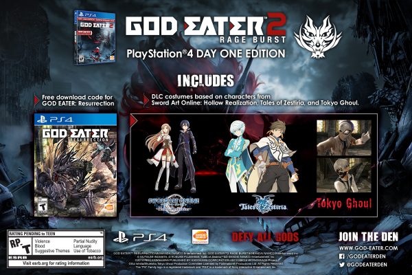 God Eater: Resurrection and God Eater 2 release dates announced; Pre-Order Bonus Detailed