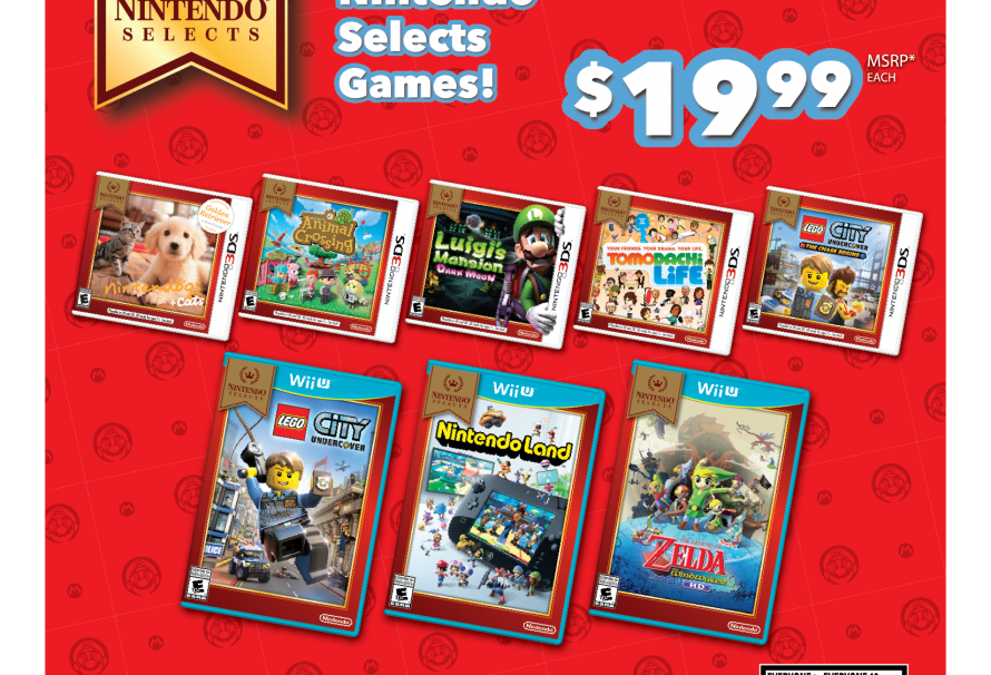 New Nintendo Selects for Wii U and 3DS discounted to $19.99