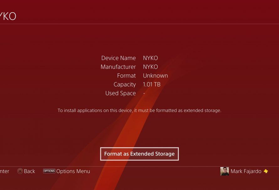 ps4 formatted hard drive