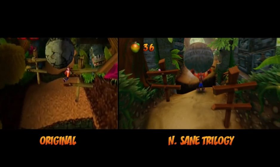Crash Bandicoot N. Sane Trilogy Boulder Dash Graphics Comparison Video Released