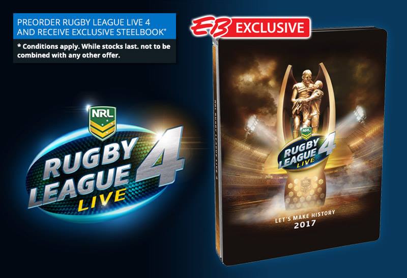 EB Games Announces Pre-order Steelbook For Rugby League Live 4