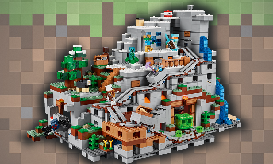 the mountain cave minecraft lego set