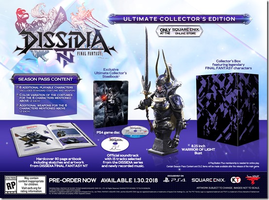 Dissidia Final Fantasy NT Gets A Release Date And Special Editions