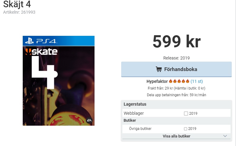 Rumor: Retailer In Sweden Lists Skate 4 On PS4 And Xbox One