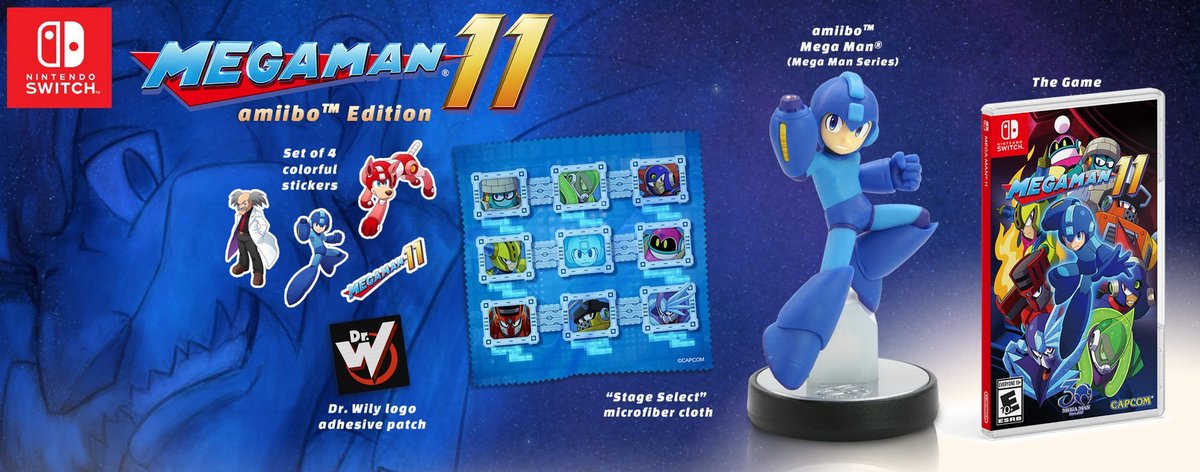 Mega Man 11 coming this October 12; Amiibo Edition announced for Switch