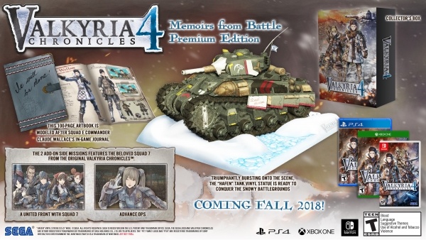 Valkyria Chronicles 4 ‘Memoirs from Battle’ Premium Edition announced