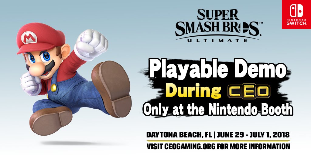 Super Smash Bros. Ultimate Has A Playable Demo At CEO 2018