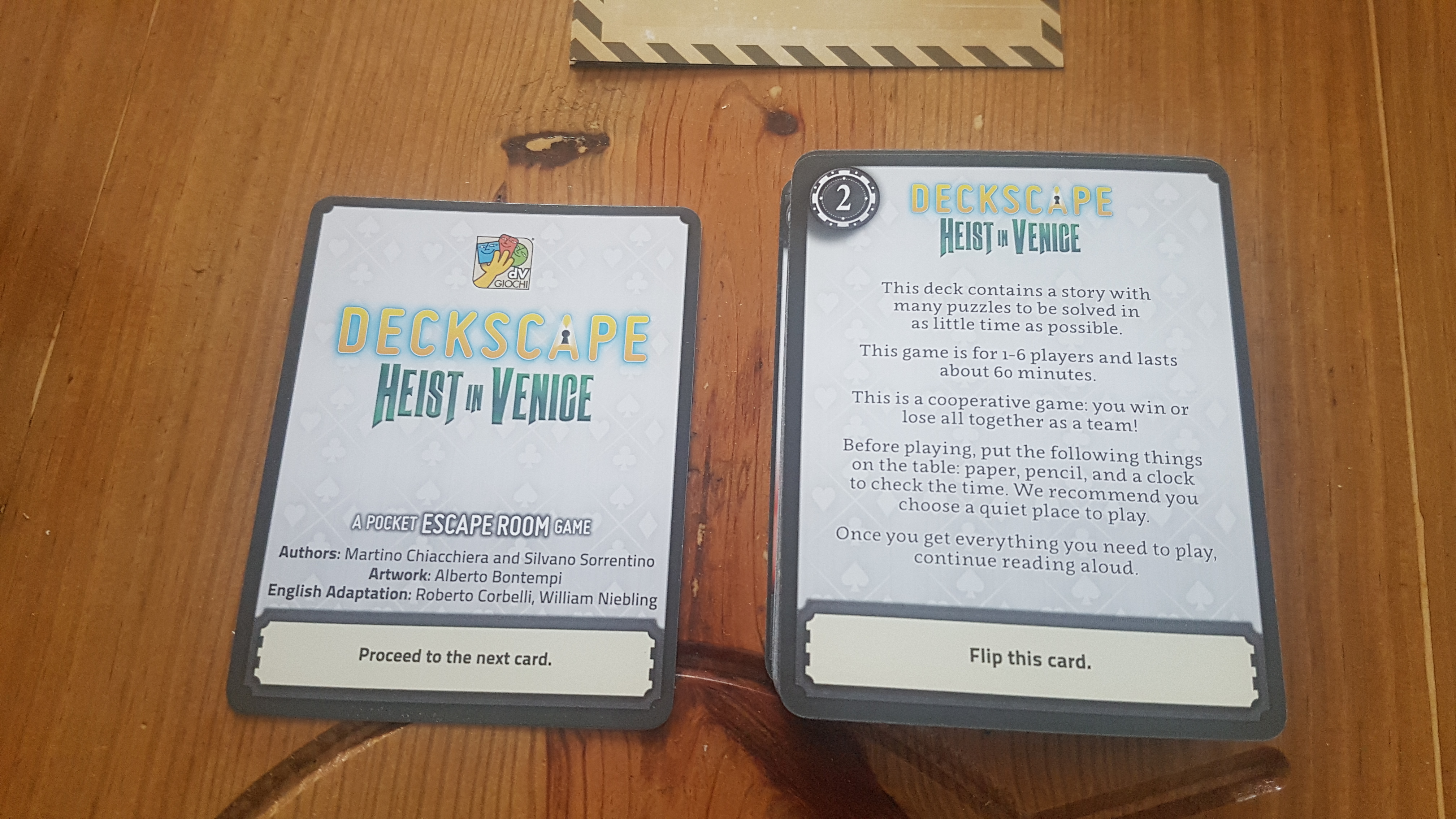 Heist in Venice SW Card Games DaVinci Games Deckscape