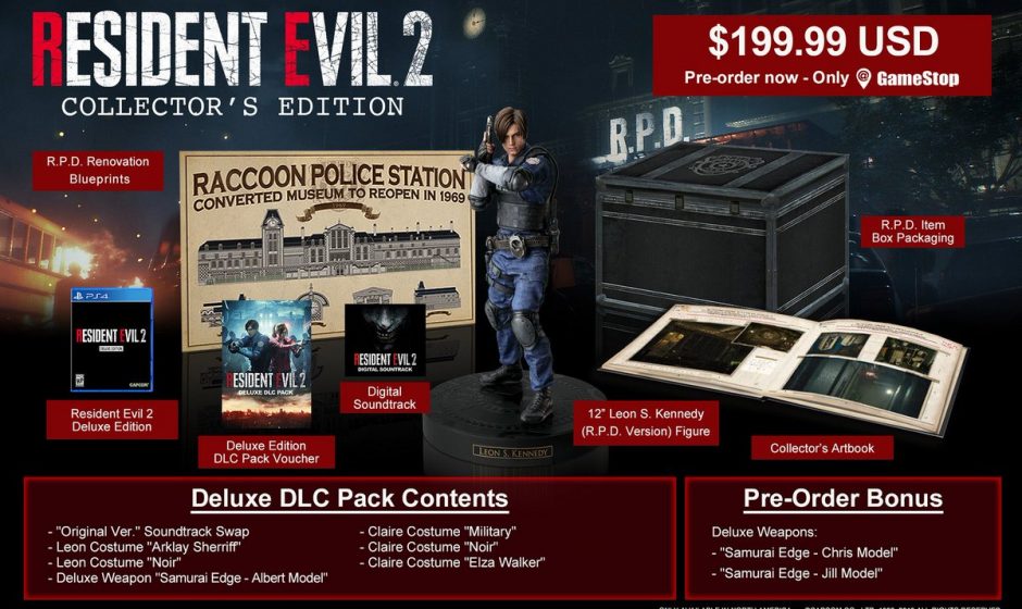 Gamestop Reveals Resident Evil 2 Remake Collector’s Edition