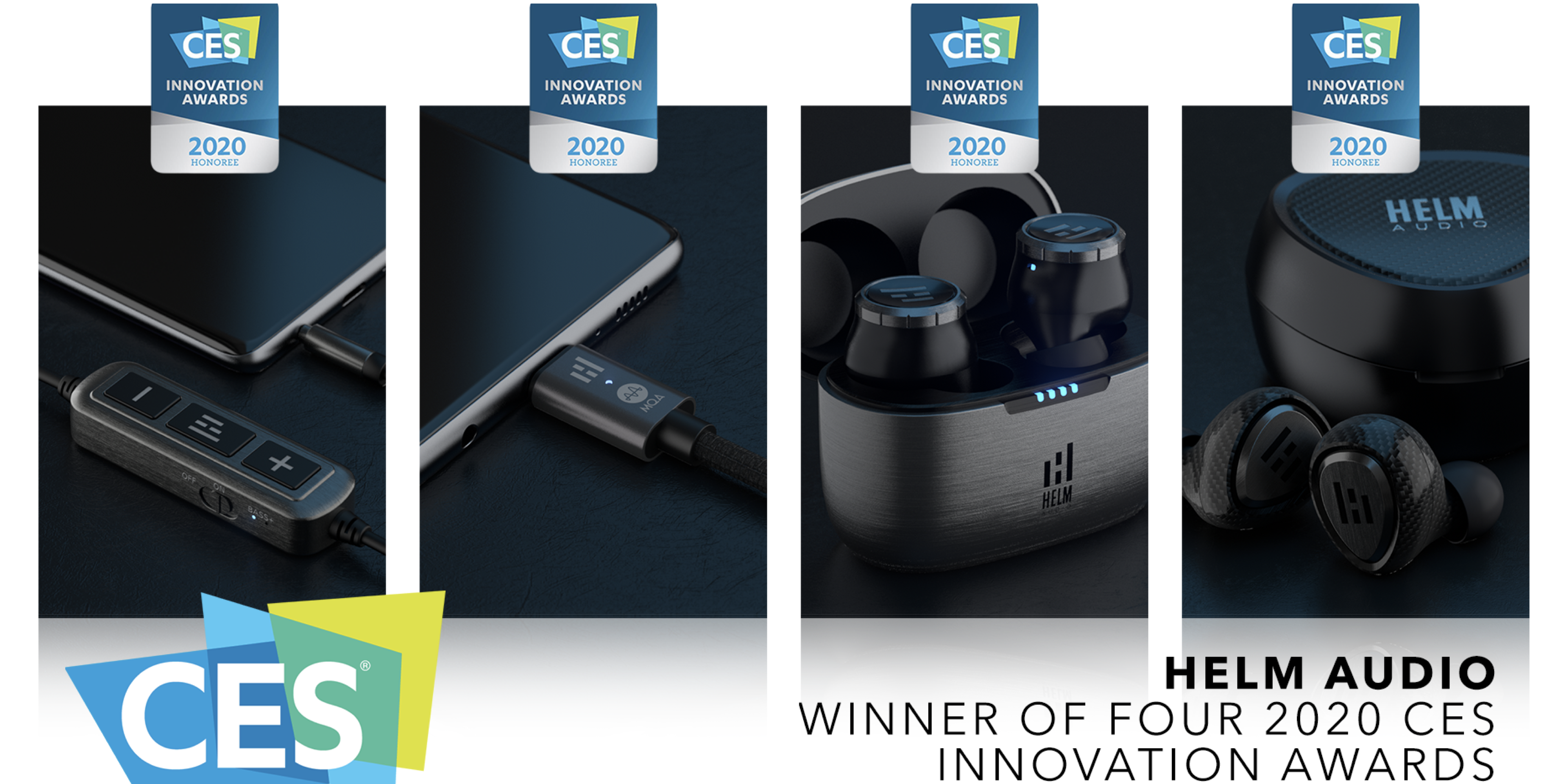 HELM Audio Receives Four CES Awards; Is the Most Awarded Headphone Brand for 2020 Selection