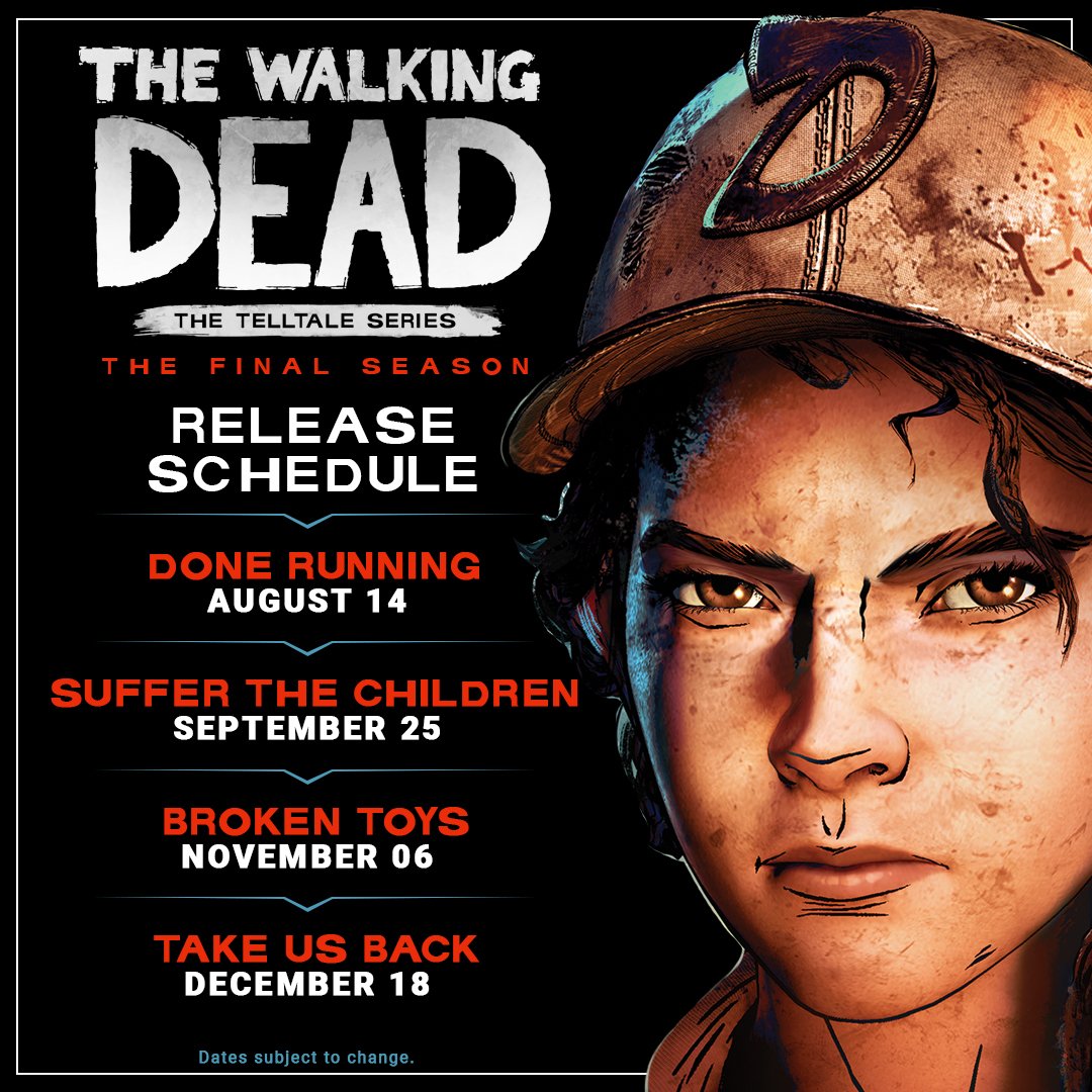 The Walking Dead: The Final Season episode release schedule detailed