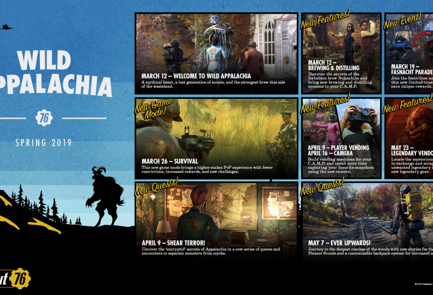 Fallout 76 Wild Appalachia Content Launches Spring 2019 Roadmap Detailed Just Push Start