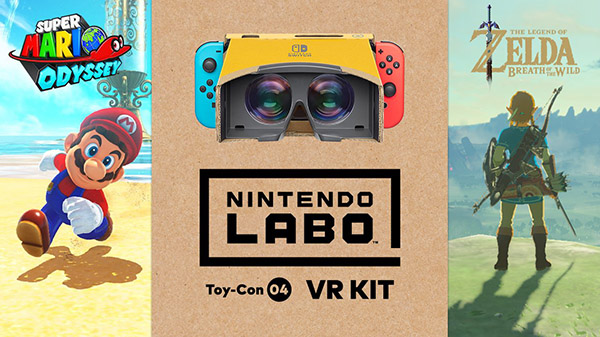 Super Mario Odyssey and The Legend of Zelda Breath of the Wild are compatible with the Nintendo Labo VR