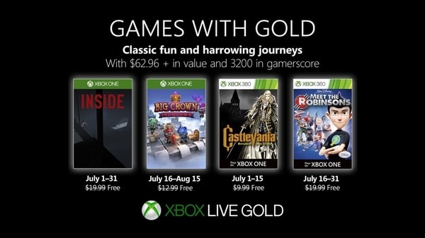 Xbox Live Games with Gold for July 2019 revealed