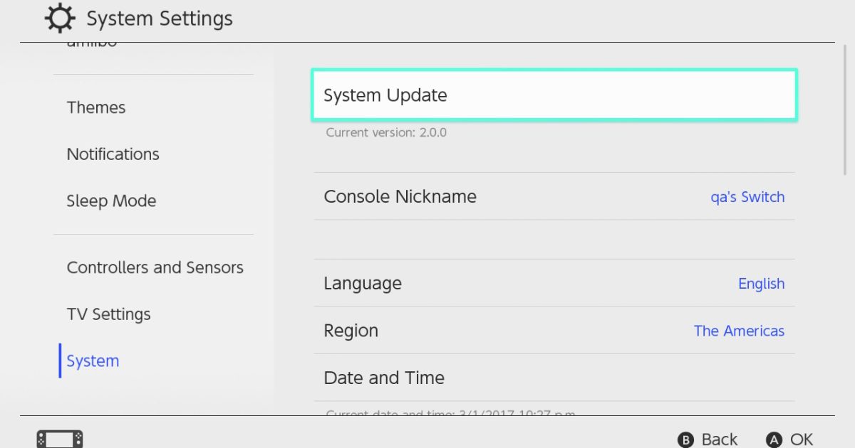 Switch System Update 10.0.0 now available for download