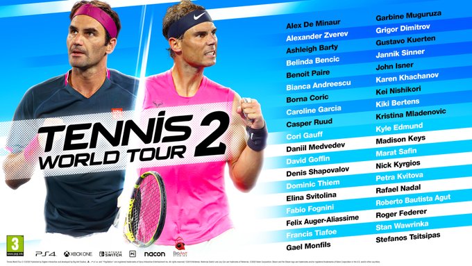 Full Launch Roster Revealed For Tennis World Tour 2