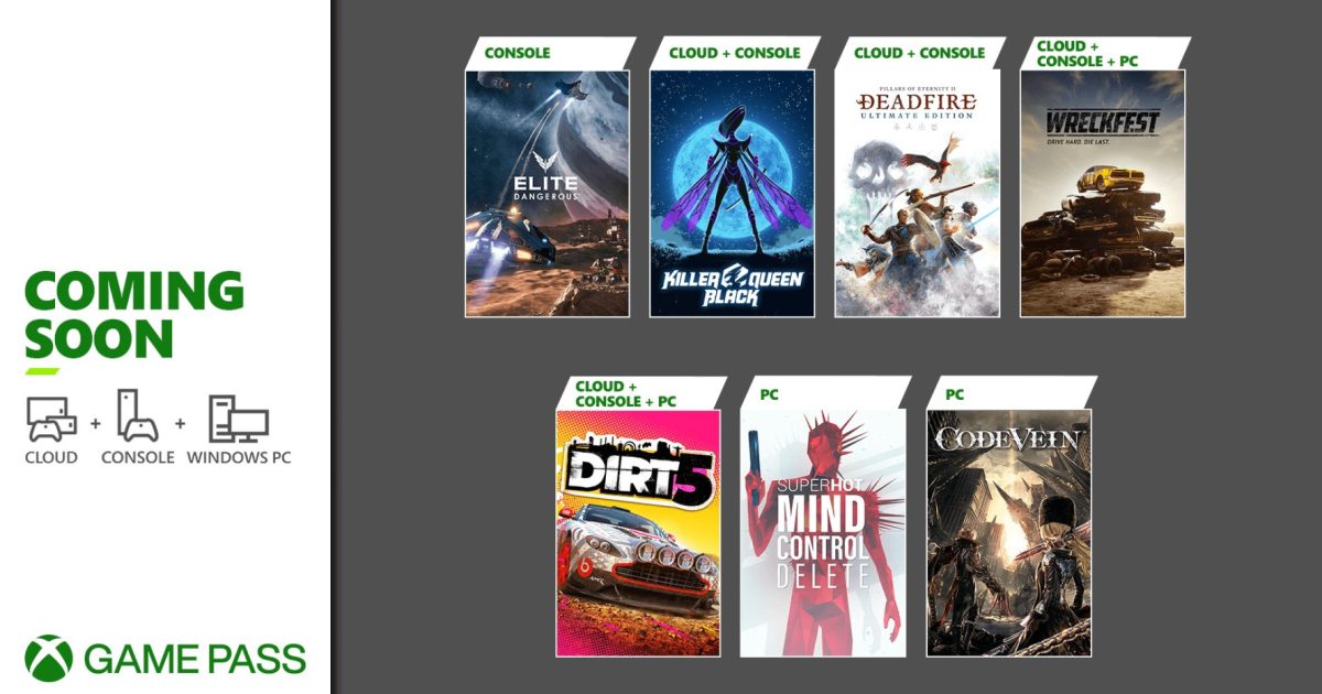 Xbox Game Pass adds DIRT 5, Code Vein for PC, and more in February